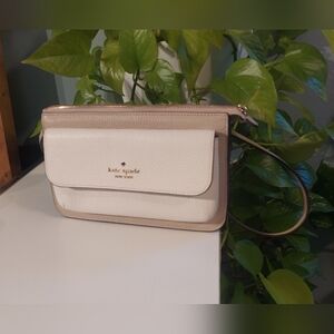 Kate Spade Cream and Tan Crossbody Bag